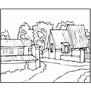 Old House Coloring Page 300x300 Old House Coloring Page