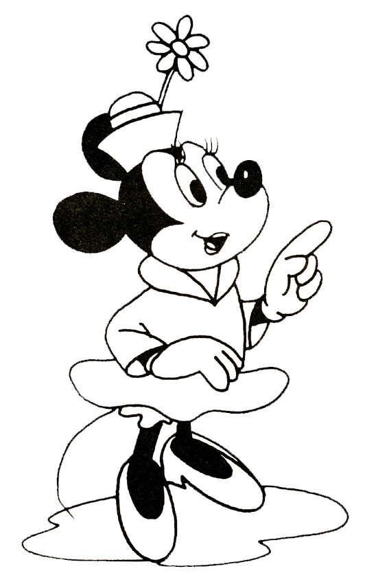 Minnie Mouse With Her Own Great Coloring Pages Section 567x850 Minnie Mouse With Her Own Great Coloring Pages Section