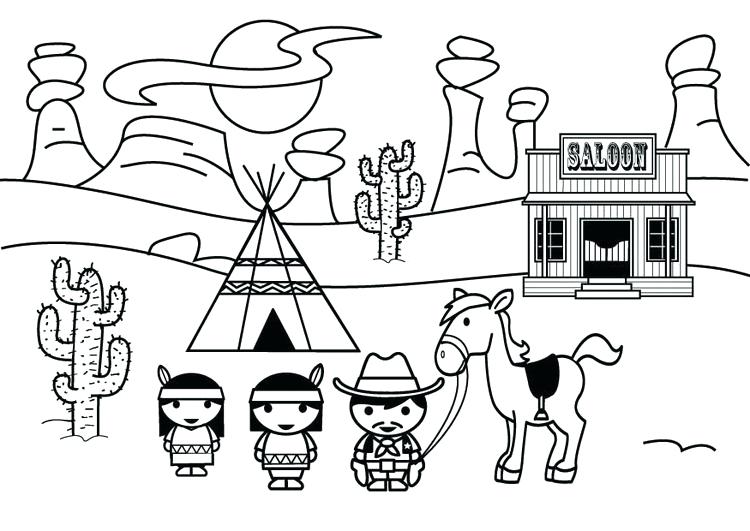 750x531 Old West Coloring Pages