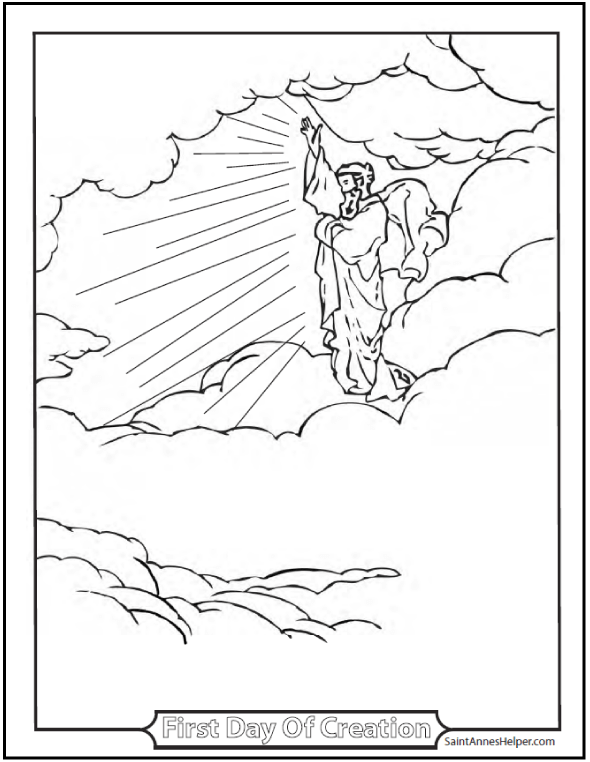 590x762 Bible Story Coloring Pages Creation, Jesus Amp Mary, Miracles