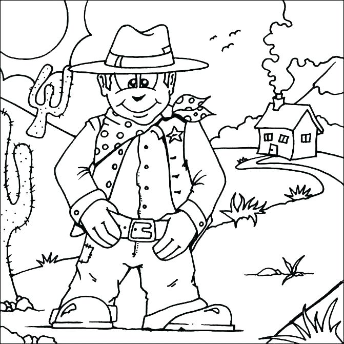Western Coloring Pages 671x671 Western Coloring Pages