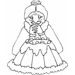 Old Woman And Cake Coloring Sheet 300x300 Old Woman And Cake Coloring Sheet