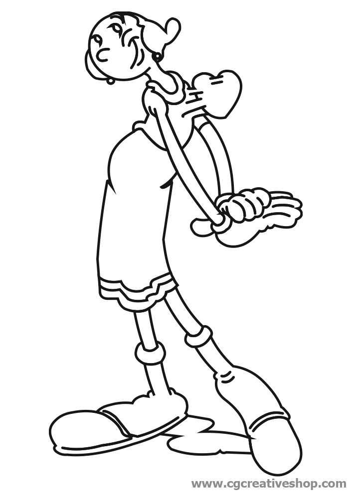 Free Coloring Pages Of Popeye And Olive Oyl Olive Oyl 720x1008 Free Coloring Pages Of Popeye And Olive Oyl Olive Oyl