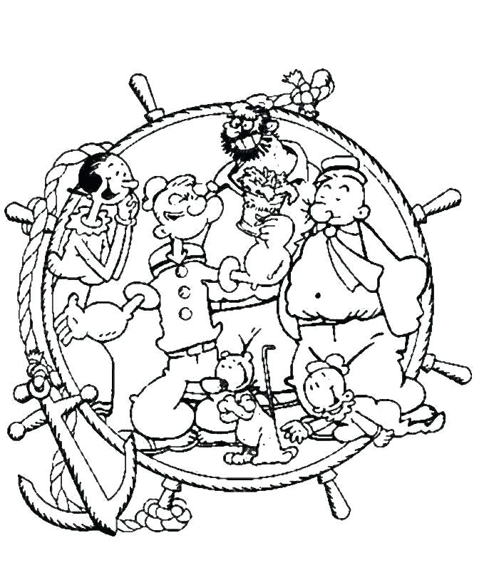 Popeye Coloring Pages The Sailor Man Coloring Cartoons Olive 700x800 Popeye Coloring Pages The Sailor Man Coloring Cartoons Olive