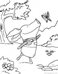 200x258 The Little Pig Olivia Lives Many Adventures Coloring Page March