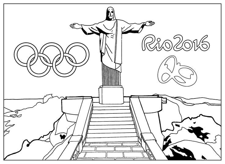 736x538 Free Coloring Page Coloring Adult Rio 2016 Olympic Games Christ