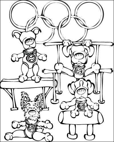 Olympic Rings Coloring Page Doggy Gymnastics Coloring Page Olympic 400x498 Olympic Rings Coloring Page Doggy Gymnastics Coloring Page Olympic