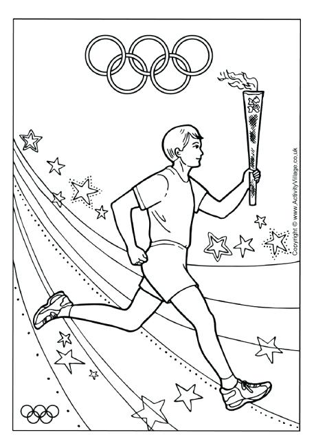 Olympic Rings Coloring Page Torch Relay Colouring Page Olympic 460x651 Olympic Rings Coloring Page Torch Relay Colouring Page Olympic