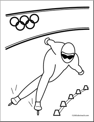 Coloring Page Speed Skating 304x392 Coloring Page Speed Skating