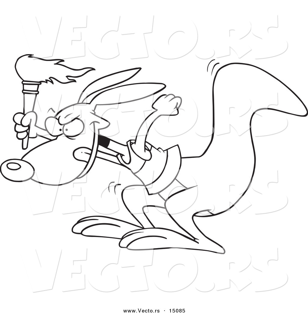 Vector Of A Cartoon Olympic Kangaroo With A Torch 1024x1044 Vector Of A Cartoon Olympic Kangaroo With A Torch