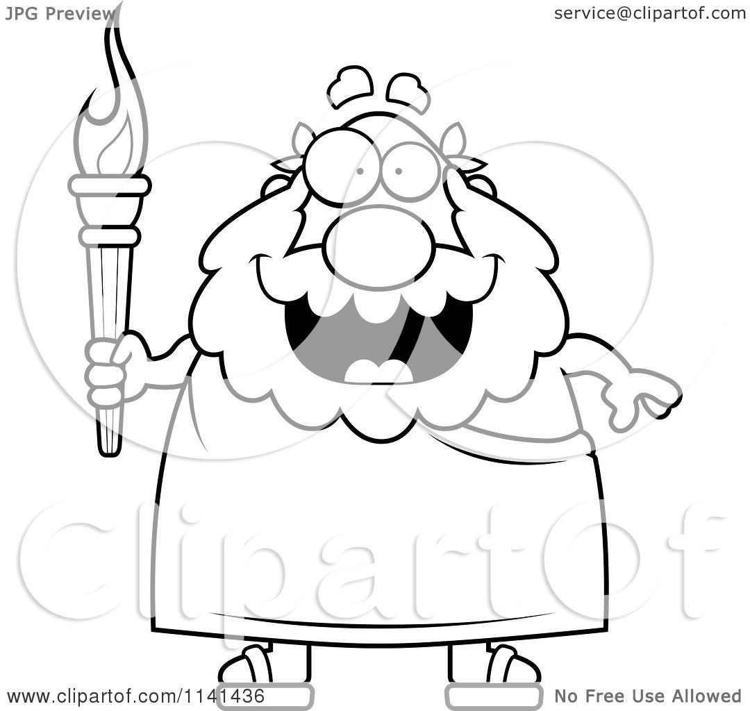 Cartoon Clipart Of A Black And White Happy Senior Greek Man 1080x1024 Cartoon Clipart Of A Black And White Happy Senior Greek Man