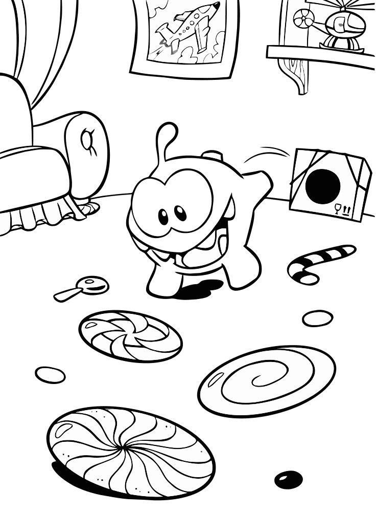 Om Nom Coloring Pages