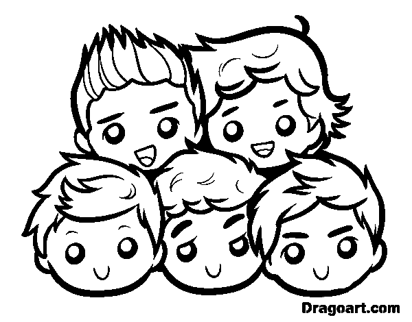 600x470 One Direction Coloring Pages Coloring Page One Direction 2