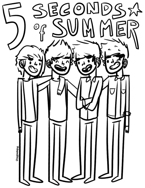500x650 5 Seconds Of Summer Coloring Pages To Print 5 Seconds Of Summer