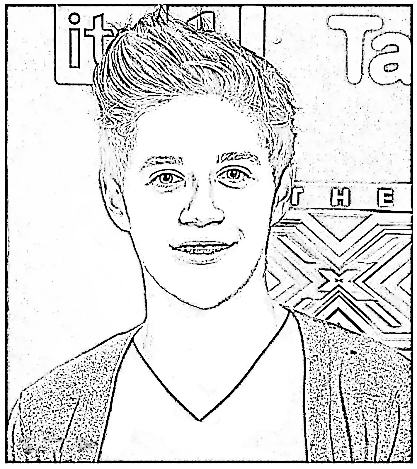1423x1600 One Direction Coloring Pages
