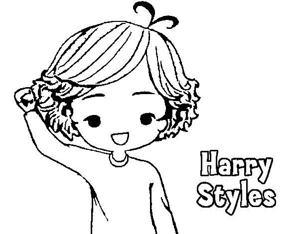 600x470 One Direction Coloring Pages Harry