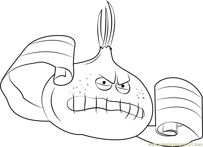Onion Monster Coloring Page 800x580 Onion Monster Coloring Page