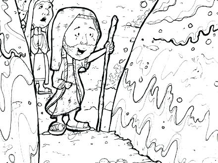 Bible Coloring Pages Crossing Red Sea Parting The Page Walking 440x330 Bible Coloring Pages Crossing Red Sea Parting The Page Walking