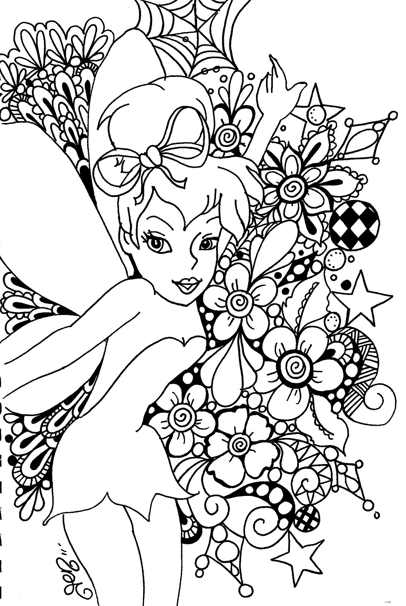 Coloring Pages For Adults Online Free Printable Tinkerbell Kids 1543x2301 Coloring Pages For Adults Online Free Printable Tinkerbell Kids
