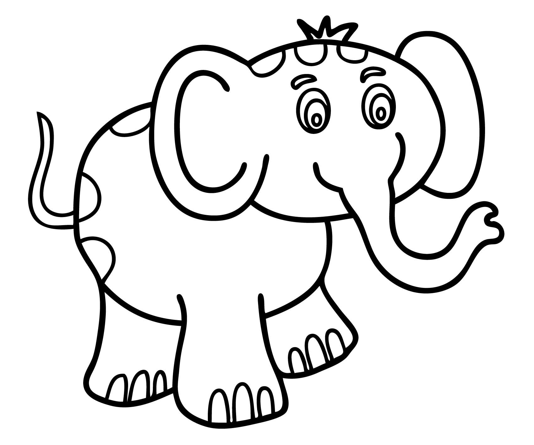 Toddlers Coloring Pages Cartoon Elephant Animals For Kids Unique 1701x1419 Toddlers Coloring Pages Cartoon Elephant Animals For Kids Unique
