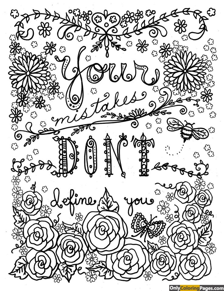 Your Mistakes Dont Define You Adults Coloring Pages Free 736x955 Your Mistakes Dont Define You Adults Coloring Pages Free