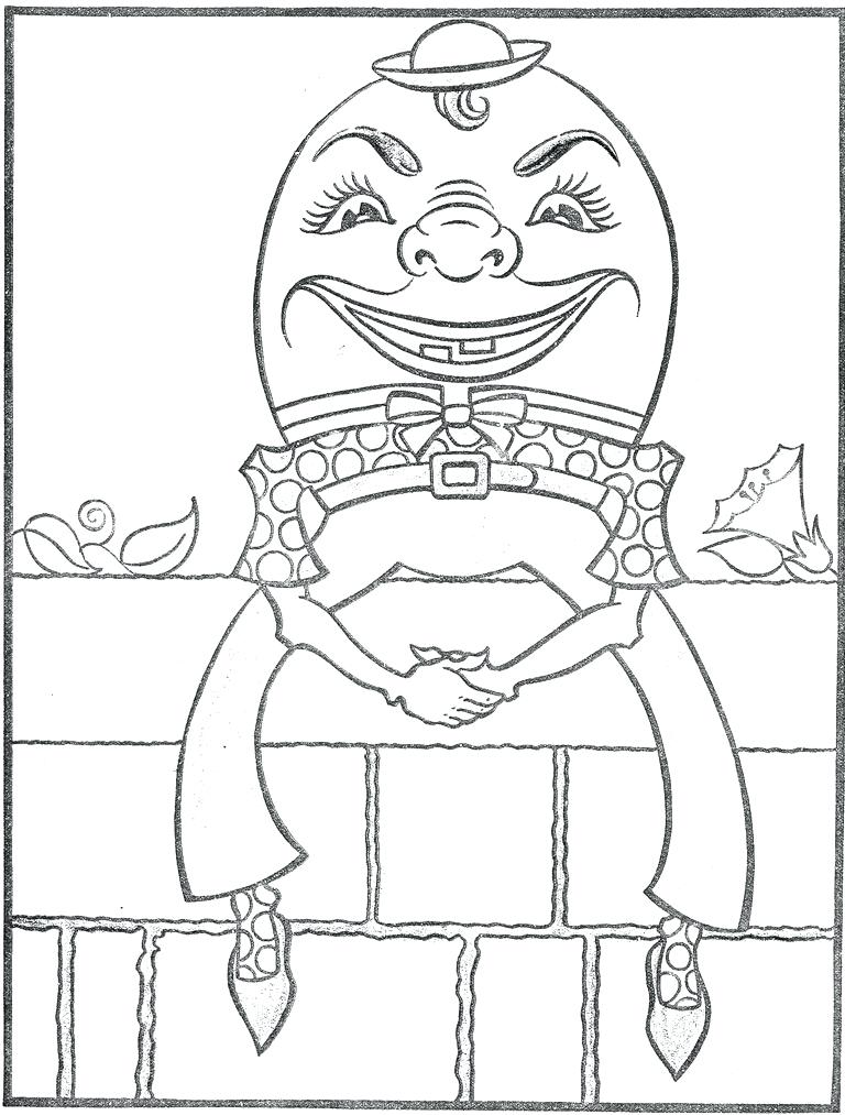 768x1013 Humpty Dumpty Head Cracked Open Coloring Pages Humpty Dumpty