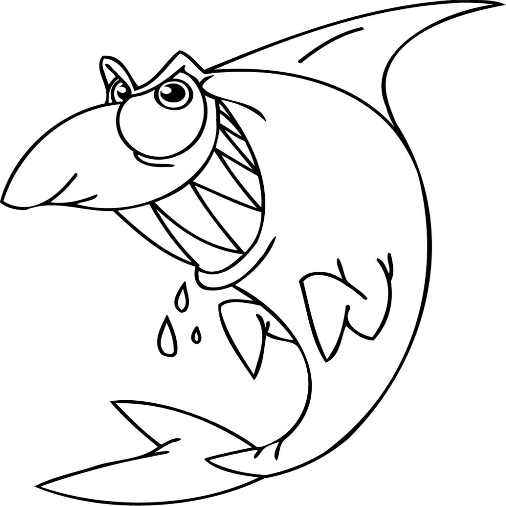 1024x1024 Shark Mouth Open Coloring Page Shark Coloring Pages