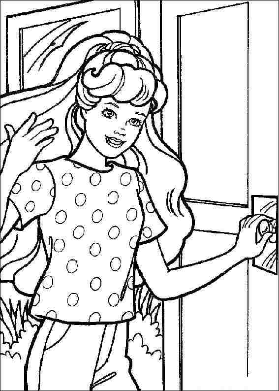 567x794 Digital Dunes Barbie Coloring Pages Open Door