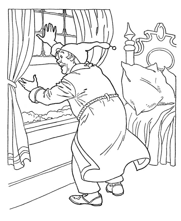 600x734 Grandma Open The Window In Gran Parents Day Coloring Page