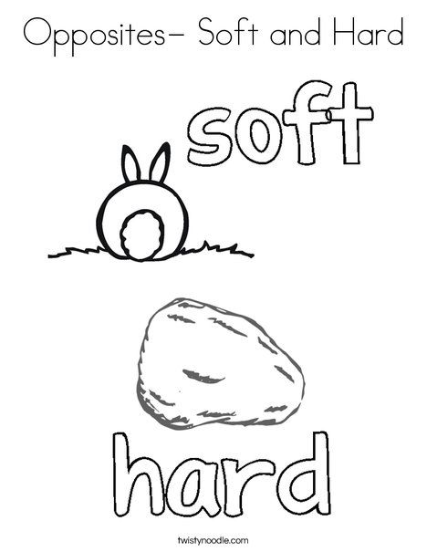 Opposites Soft And Hard Coloring Page 468x605 Opposites Soft And Hard Coloring Page