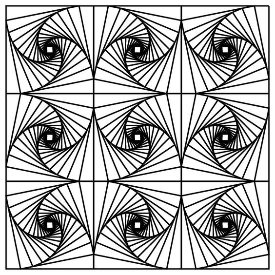 Optical Illusions Adult Coloring Pages 564x564 Optical Illusions Adult Coloring Pages