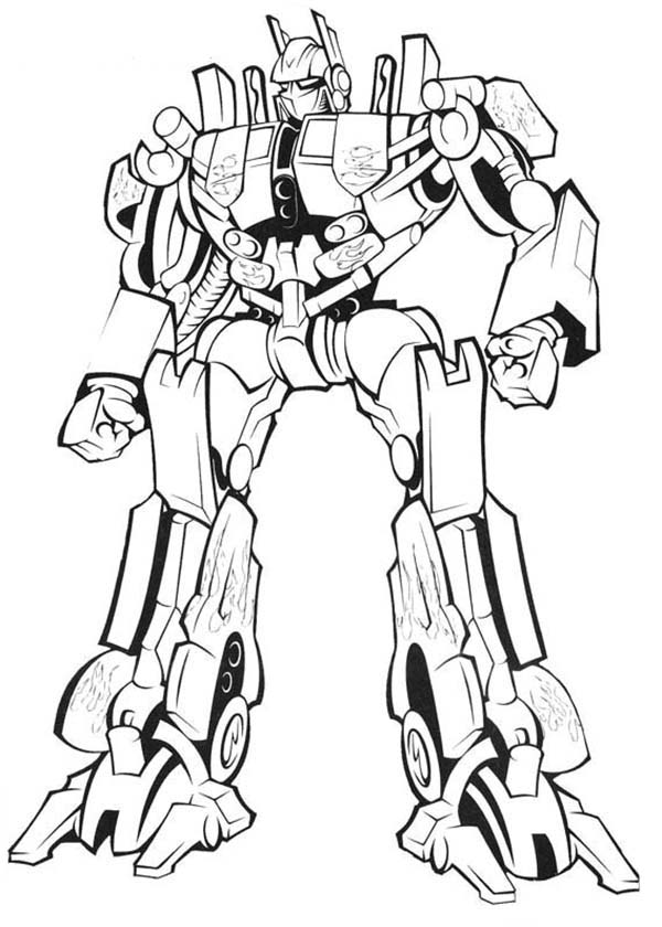600x840 Optimus Prime Coloring Pages