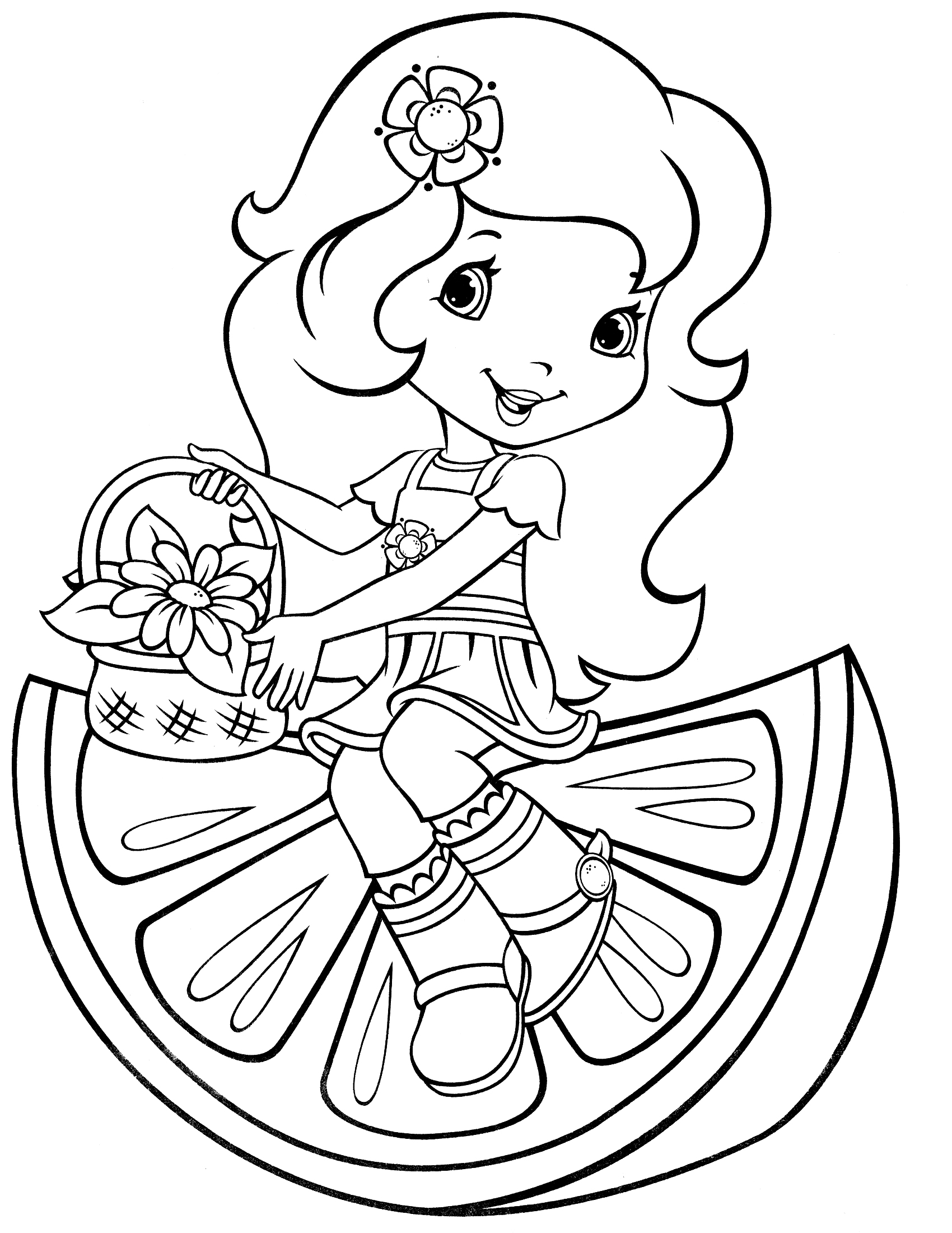1700x2200 41 Orange Blossom Coloring Page, Orange Blossom Strawberry