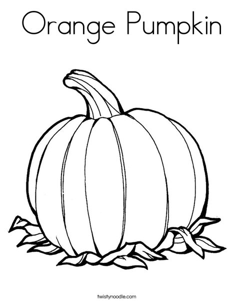 468x605 Orange Pumpkin Coloring Page