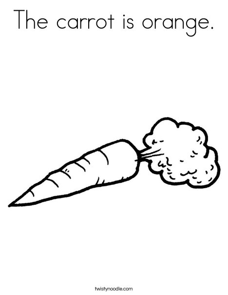 468x605 The Carrot Is Orange Coloring Page