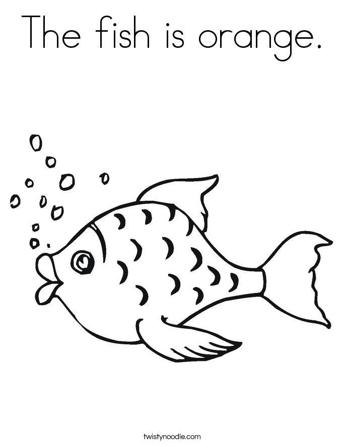 685x886 The Fish Is Orange Coloring Page