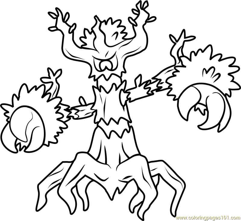 Trevenant Pokemon Coloring Page 800x733 Trevenant Pokemon Coloring Page