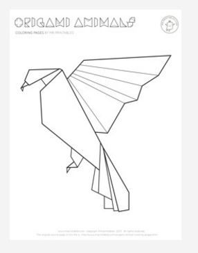 Origami Bird Coloring Page Origami Birds, Origami And Bird 286x366 Origami Bird Coloring Page Origami Birds, Origami And Bird