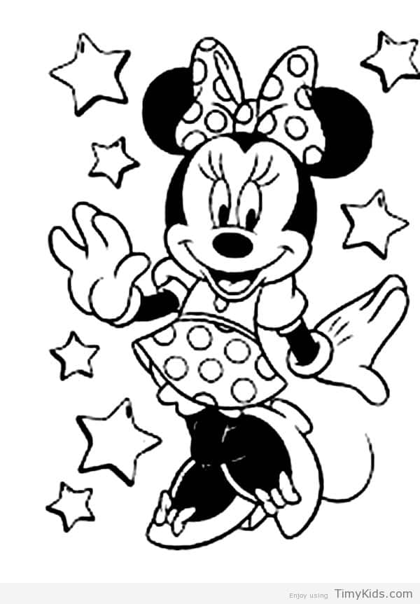 600x862 Minnie Mouse Coloring Pages Free Timykids