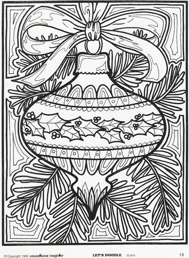 Christmas Coloring Pages For Adults 650x889 Christmas Coloring Pages For Adults