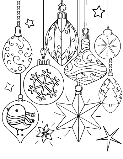 Christmas Ornament Coloring Sheets Download 392x507 Christmas Ornament Coloring Sheets Download