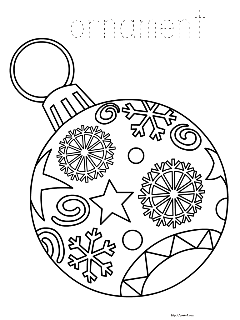 Printable Christmas Ornaments Coloring Pages 768x1024 Printable Christmas Ornaments Coloring Pages