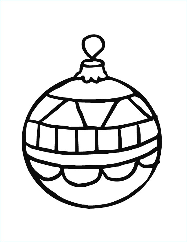 Ball Christmas Ornament Christmas Coloring Page 612x792 Ball Christmas Ornament Christmas Coloring Page