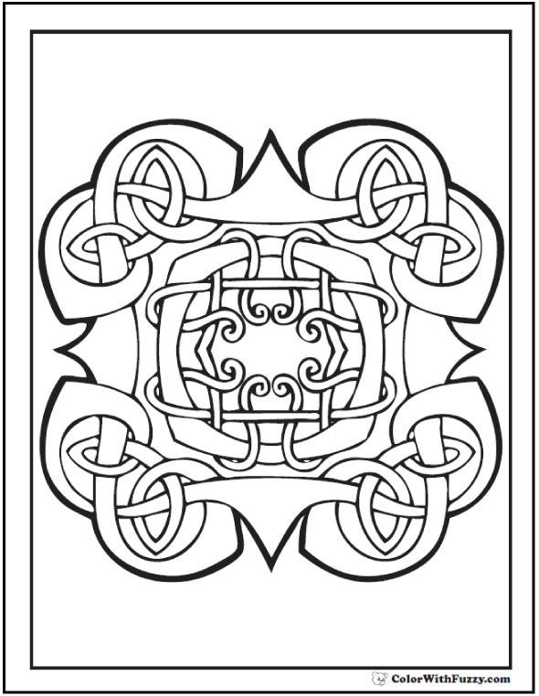 590x762 90 Celtic Coloring Pages Irish, Scottish, Gaelic Celtic Knot