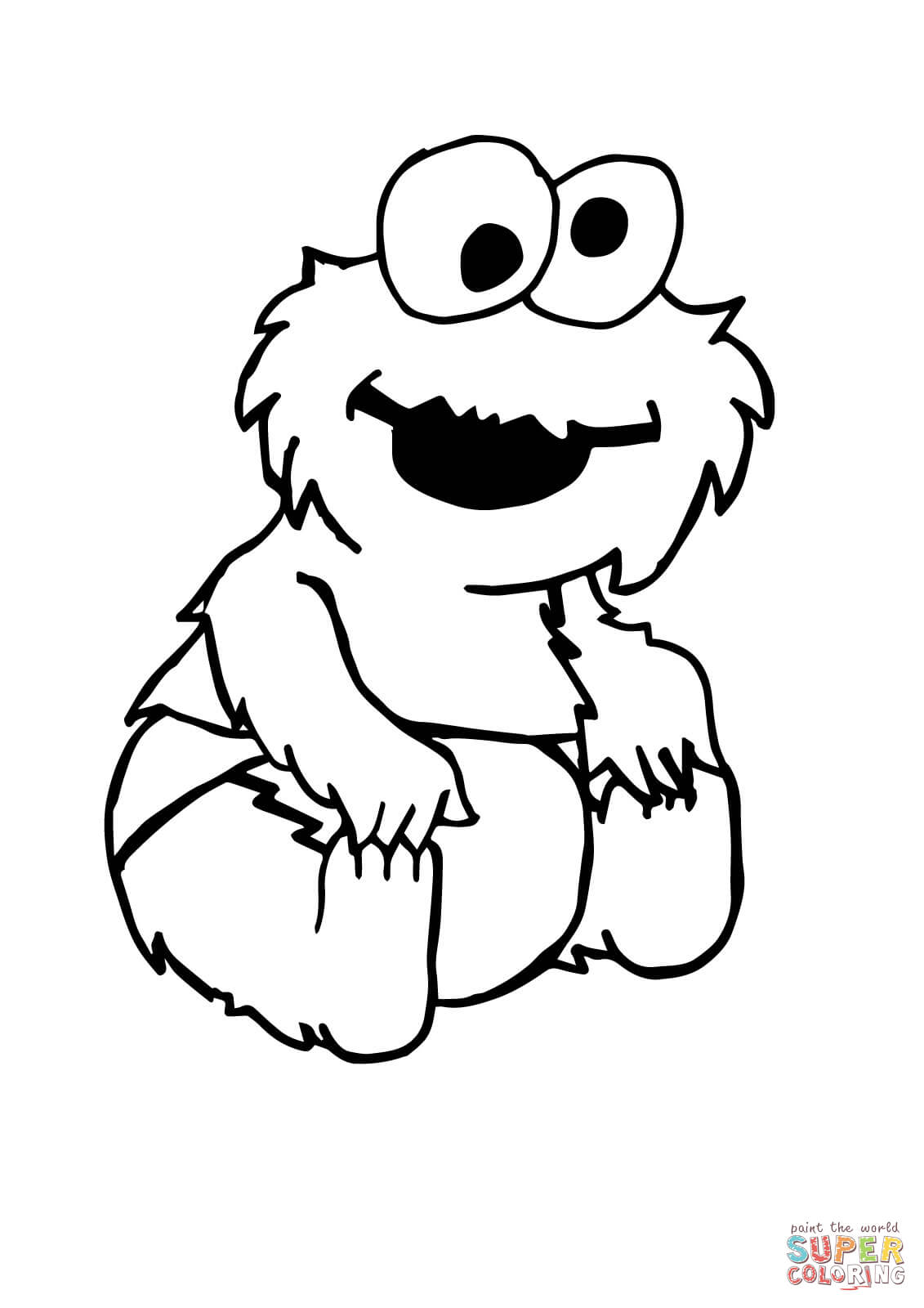 Baby Cookie Monster Coloring Page 1131x1600 Baby Cookie Monster Coloring Page