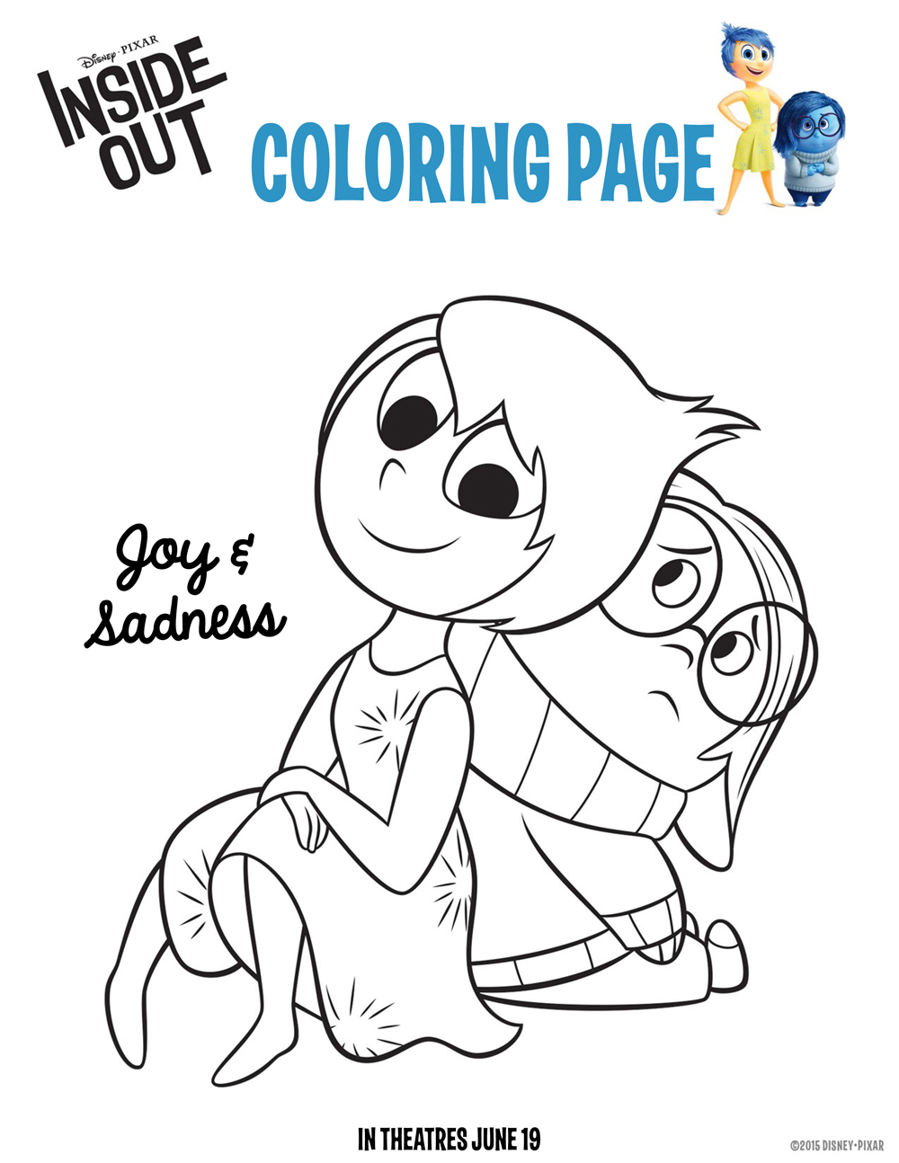 Disney's Inside Out Coloring Pages 1000x1294 Disney's Inside Out Coloring Pages