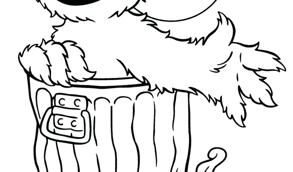 1024x600 Awesome Oscar The Grouch Coloring Pages Fee Sesame Street For Kids