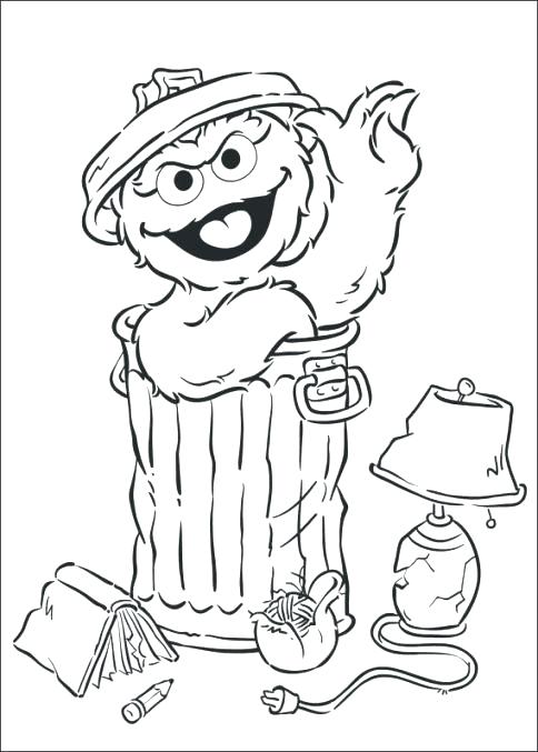 484x677 Oscar The Grouch Coloring Page The Grouch Coloring Pages Coloring