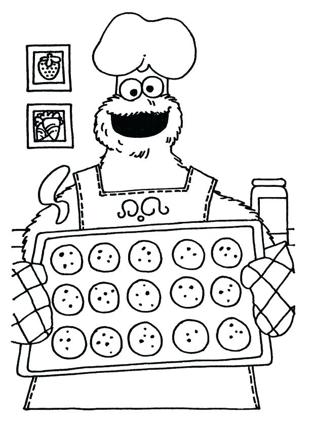 618x845 Astonishing Oscar The Grouch Coloring Page Cookie Monster Baking