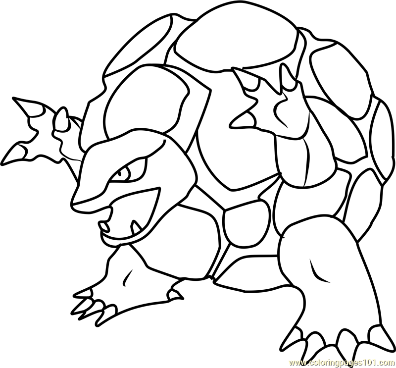 Golem Pokemon Coloring Page 800x743 Golem Pokemon Coloring Page